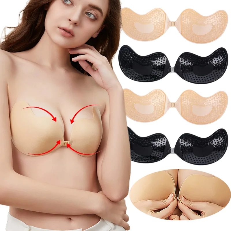 Push Up Bra Silicone - 1/2pc invisível push up sutiã verão