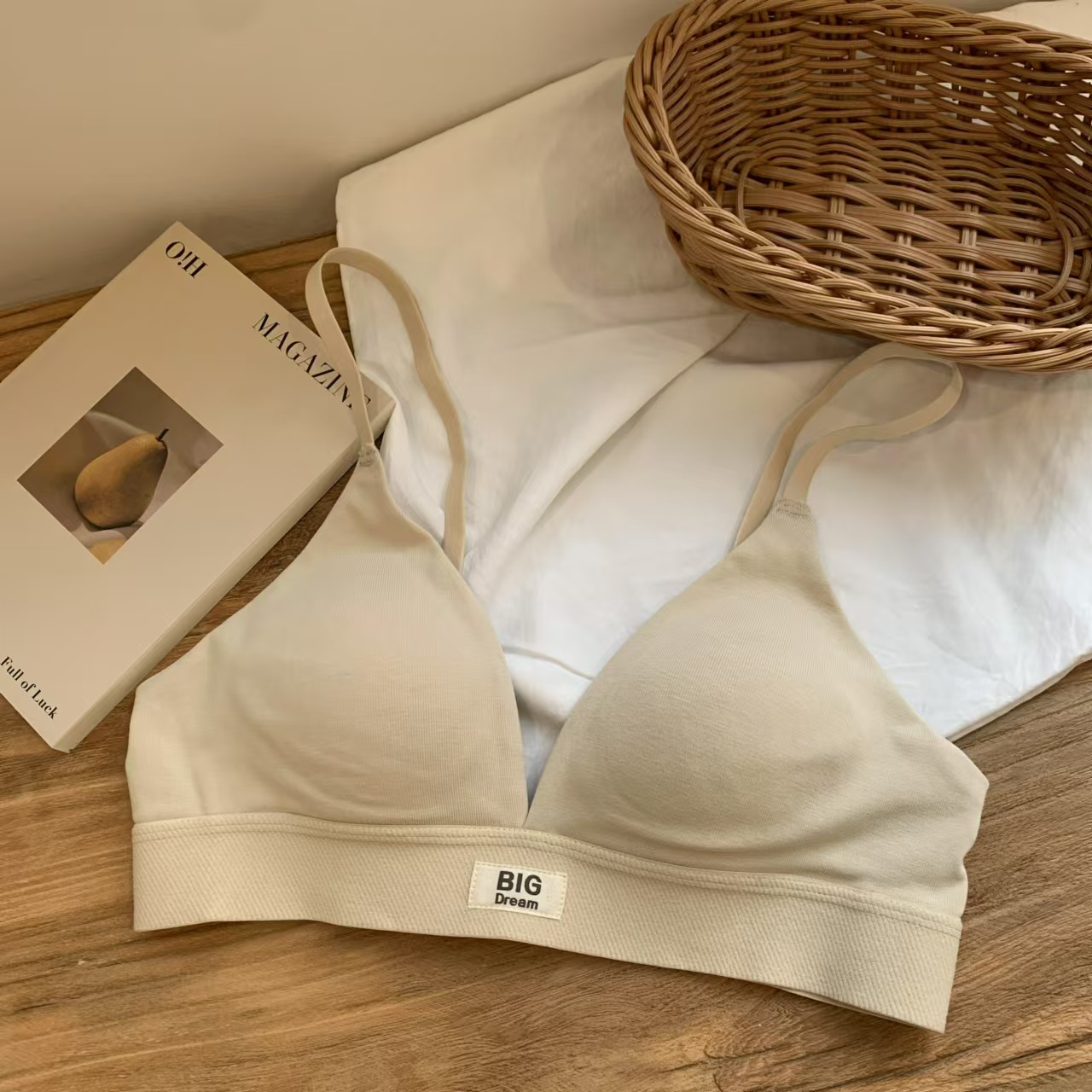 Underwire Bra Padded - Roupa íntima feminina triângulo francês copo