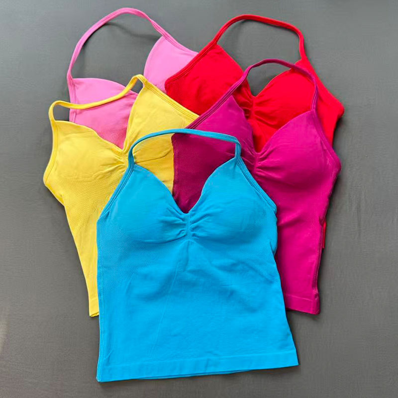 T Shirt Bra Seamless - Top de Yoga Feminino Sem Costura