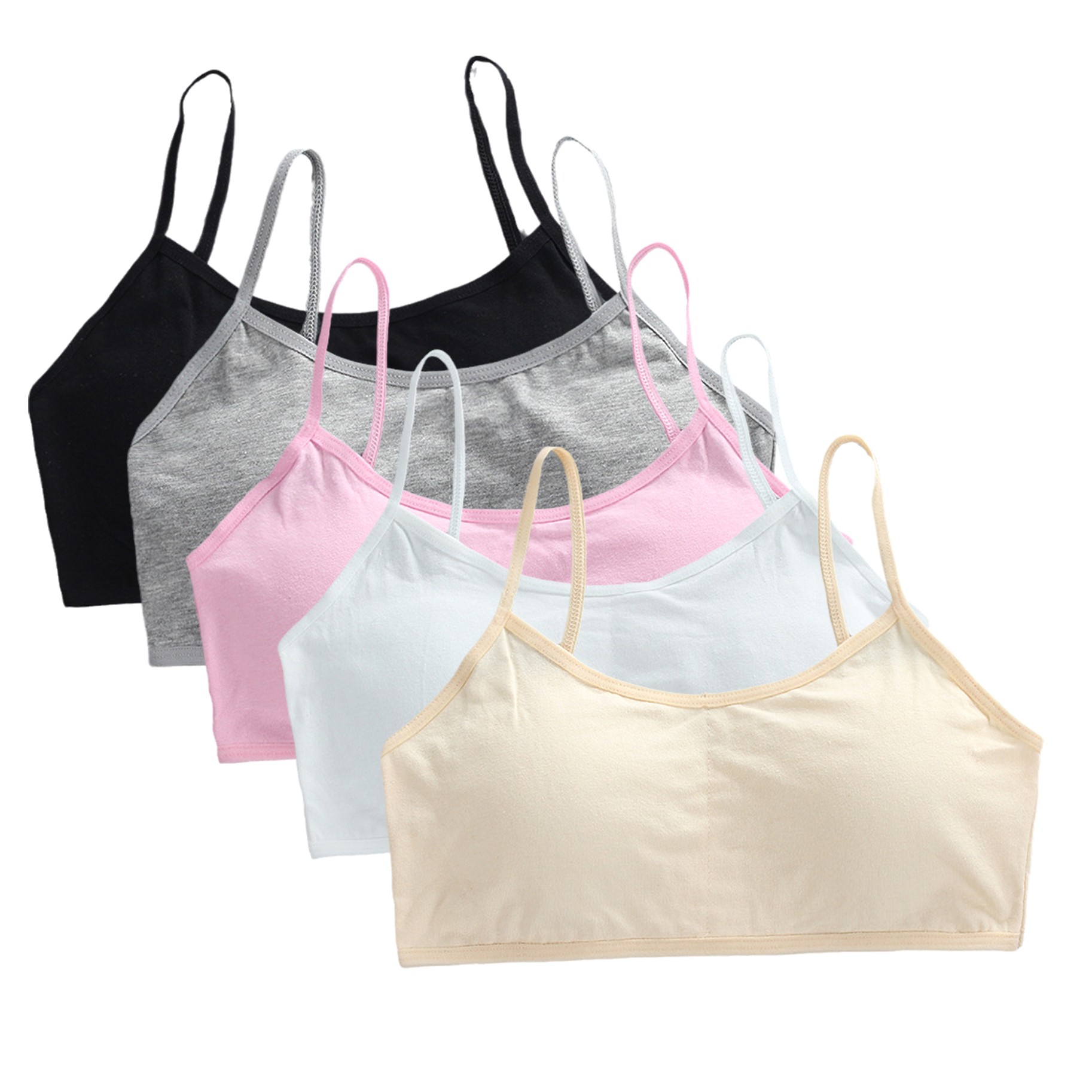 Cotton Bra Everyday - Conjunto de 5 Sutiãs de Treino