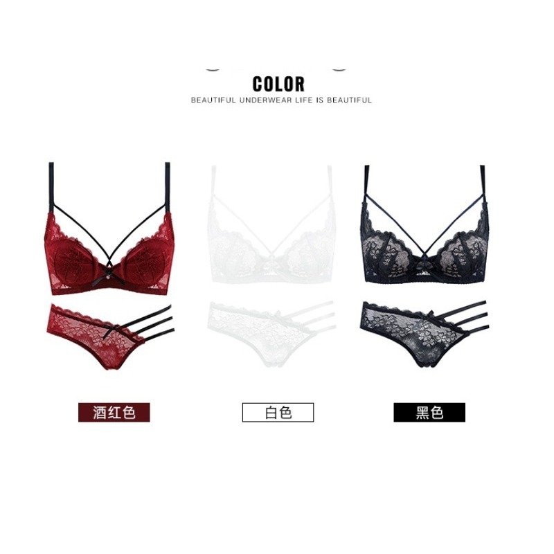 Demi Bra Balconette - Conjunto de sutiã de meia xícara