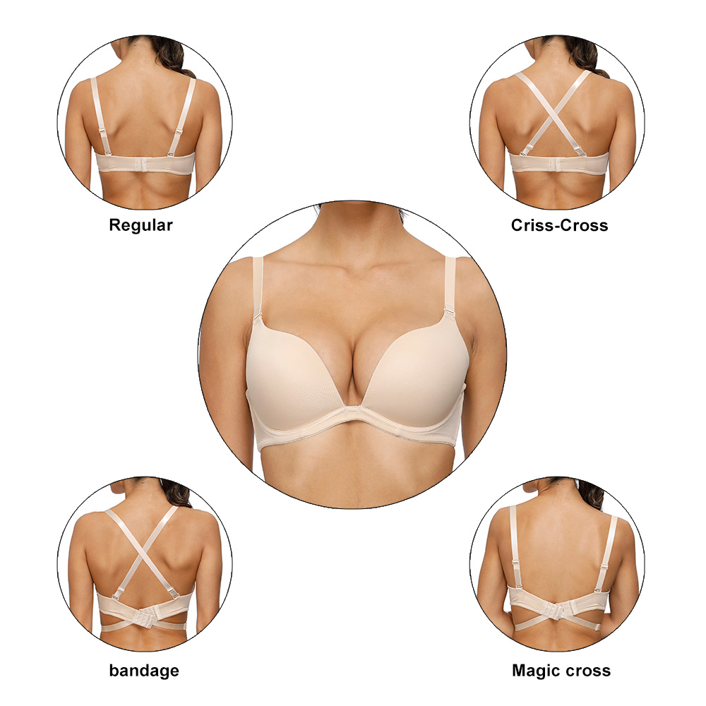 Convertible Bra Multiway - Vgplay mergulho sutiã feminino luz acolchoado