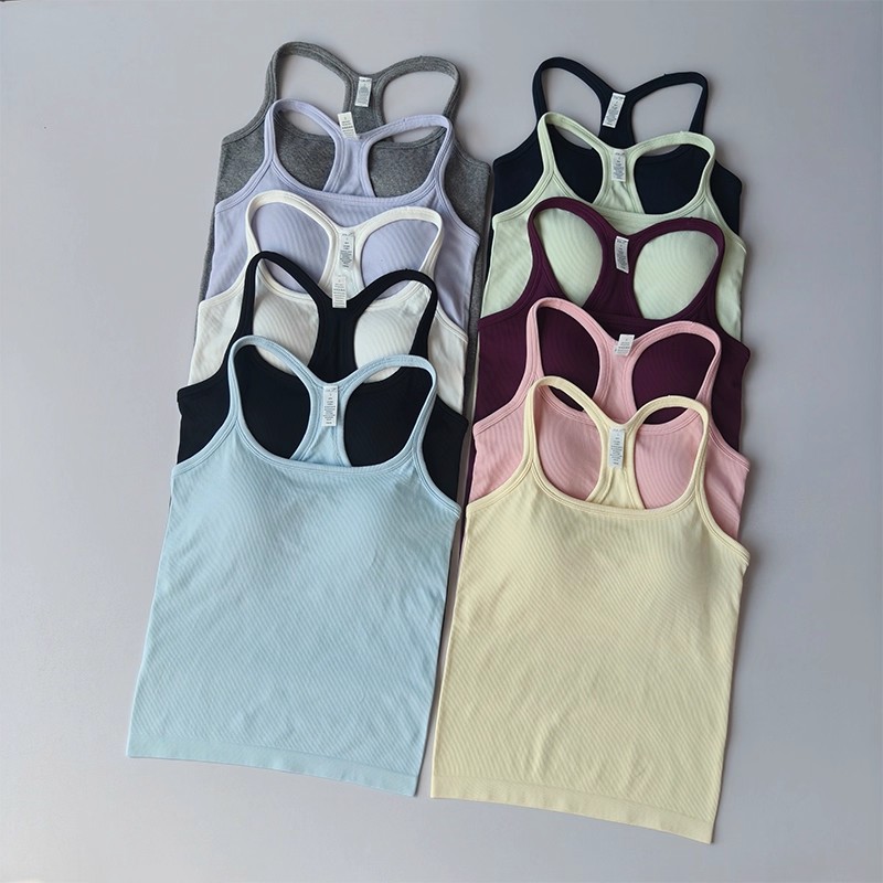 T Shirt Bra Seamless - Verão feminino yoga camisola esportes colete