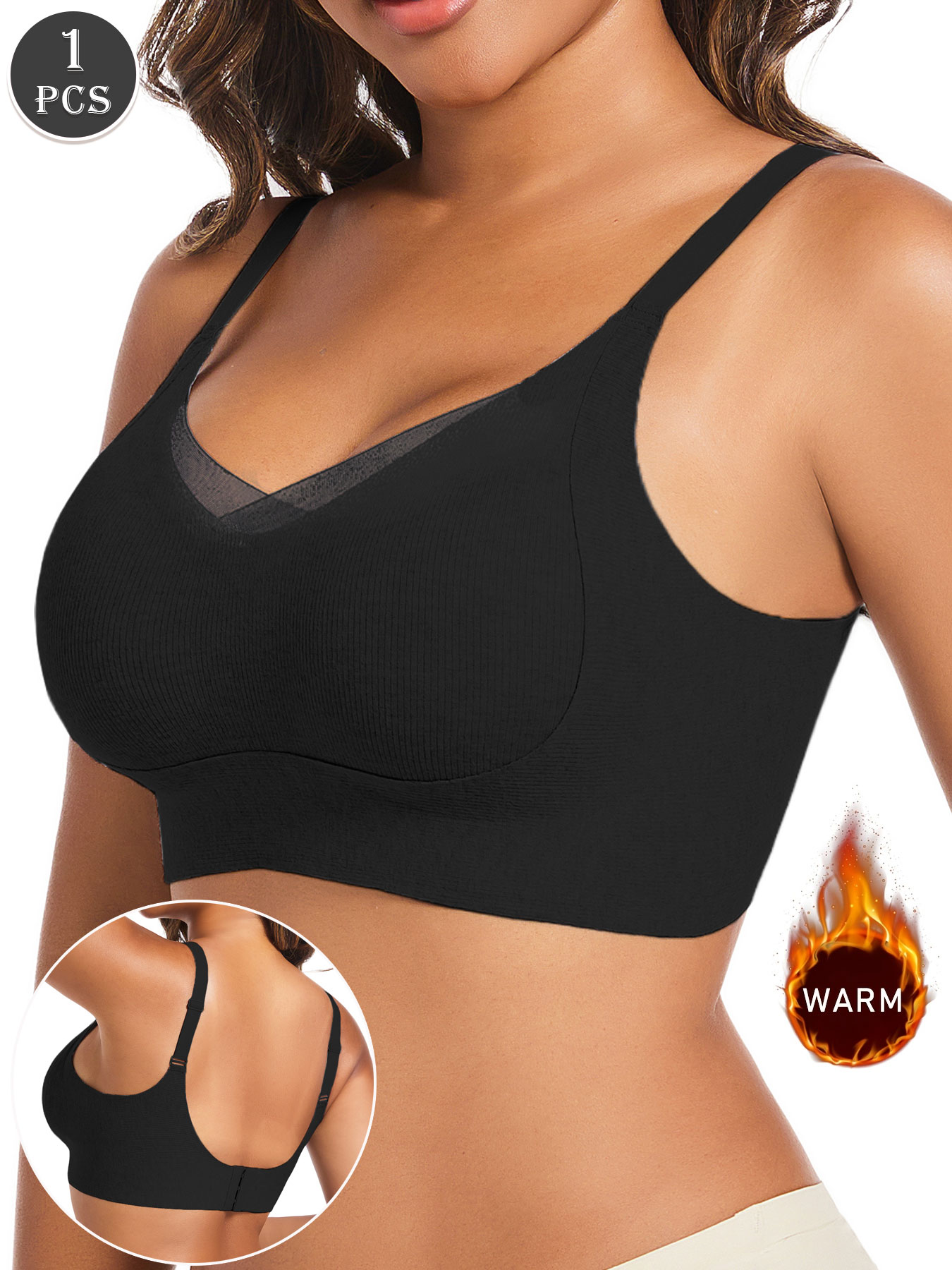 Underwire Bra Padded - 1 peça sutiã push up preto