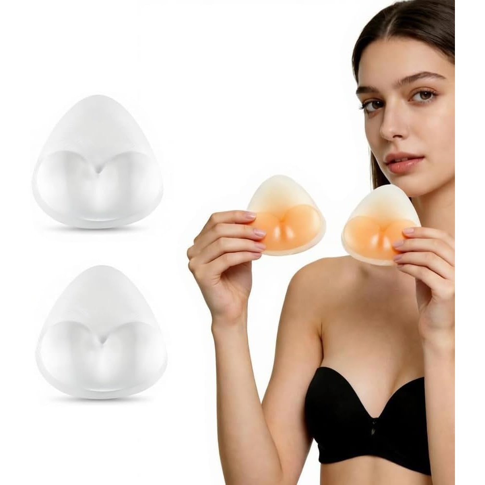 Push Up Bra Silicone - Almofadas de Silicone para Sutiã, Formato