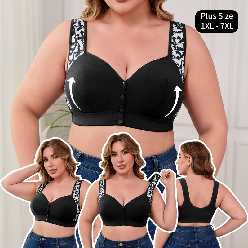 Full Coverage Bra - Sutiã Plus Size XL-7XL com Fecho