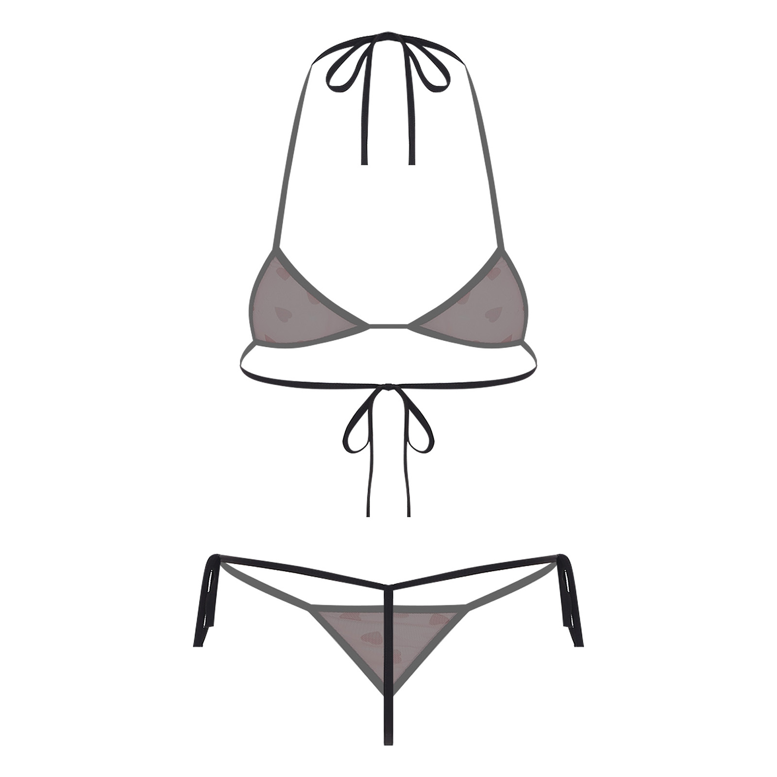Mulheres micro mini biquíni li - Sheer Mesh Bra avaliação e preço