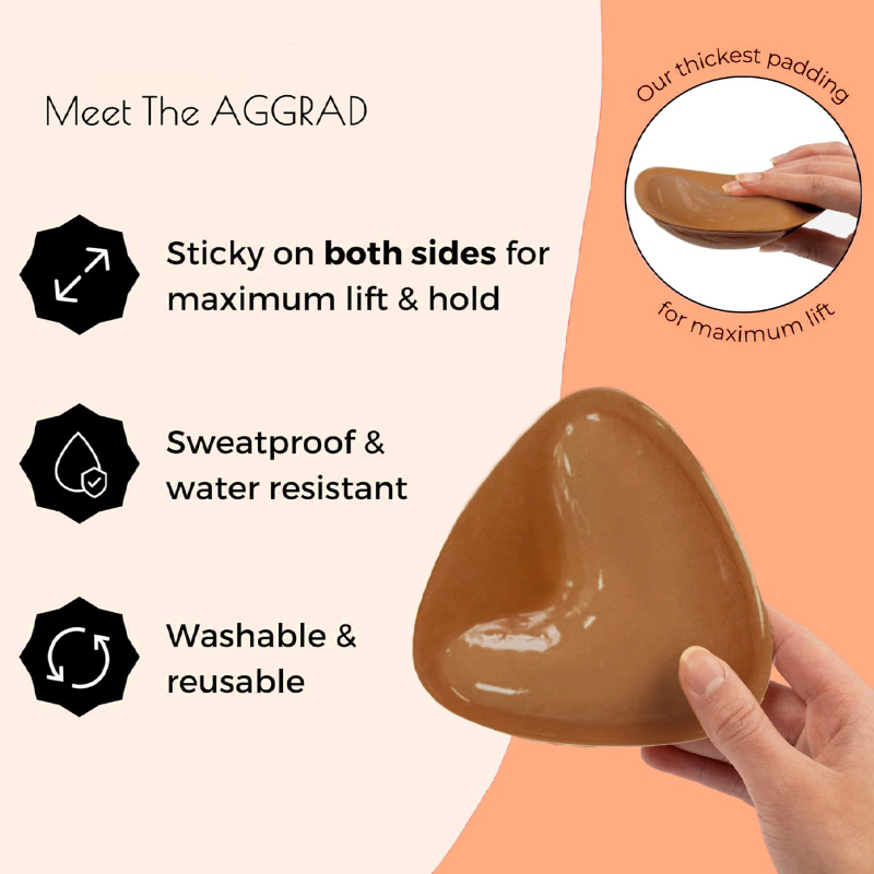 Kave 1/2 pares de sutiã pegajo - Push Up Bra Silicone avaliação e preço