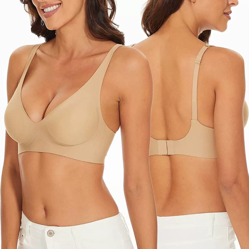 Sutiã Sexy Sem Costura Jelly S - Plunge Bra Push Up avaliação e preço