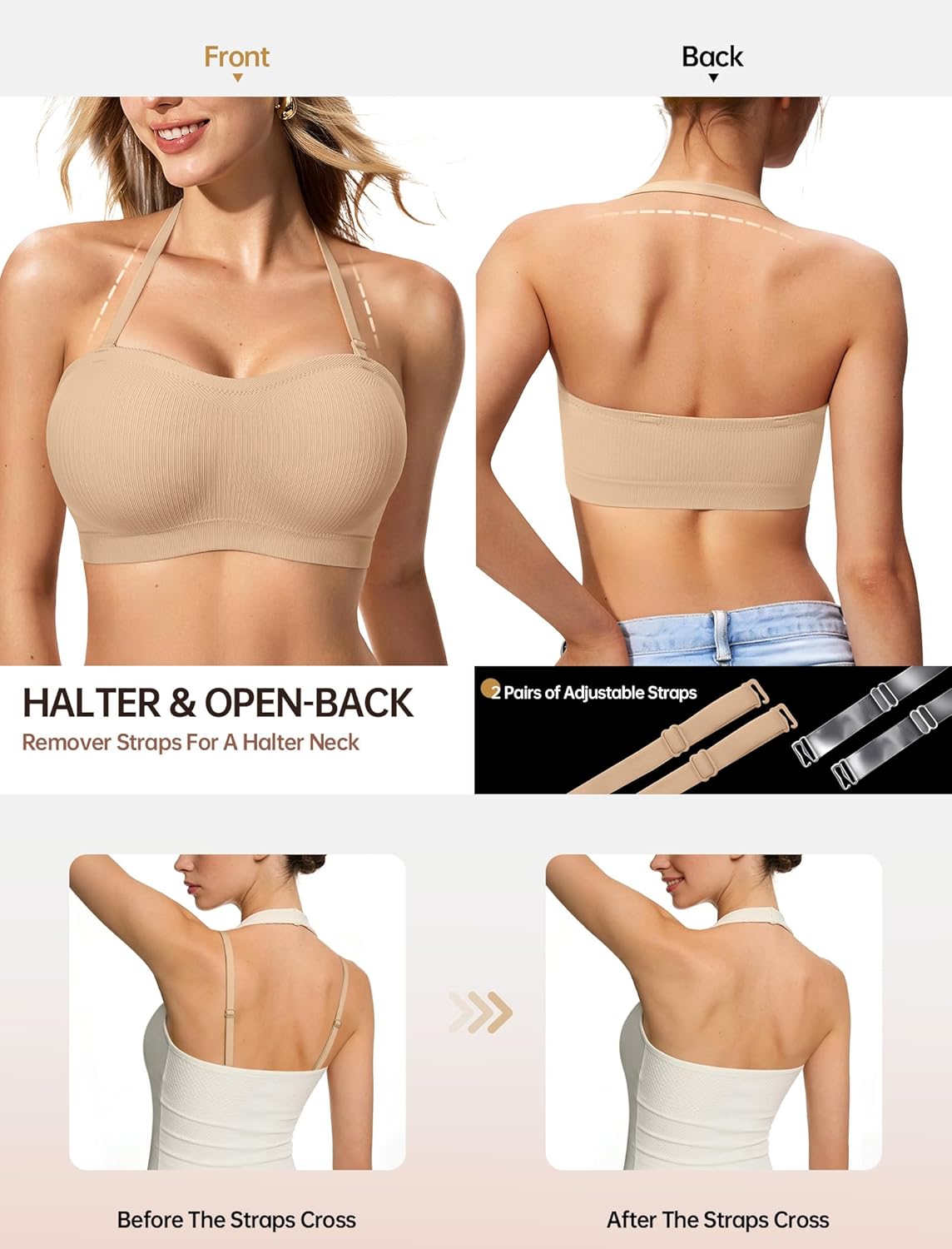 Sutiãs Sem Alças LetsJoli para - Underwire Bra Padded avaliação e preço