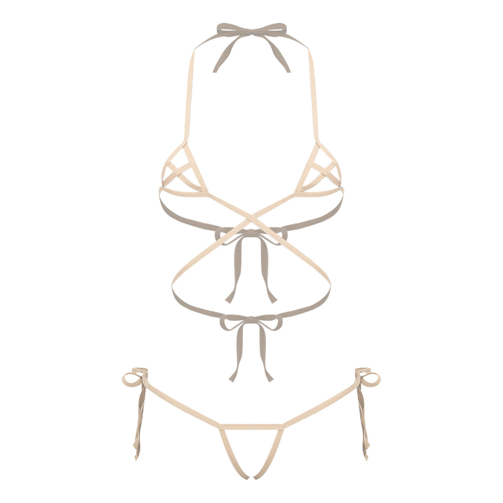 Conjunto de biquíni feminino t - Lace Bralette Set avaliação e preço