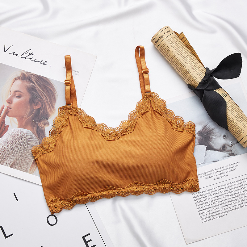 Renda guarnição tubo superior  - Lace Bralette Set avaliação e preço