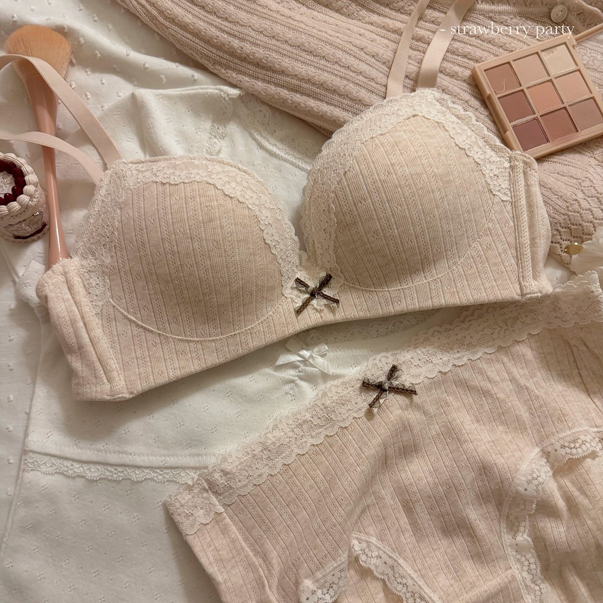 Conjunto de sutiã floral de re - Cotton Bra Everyday avaliação e preço