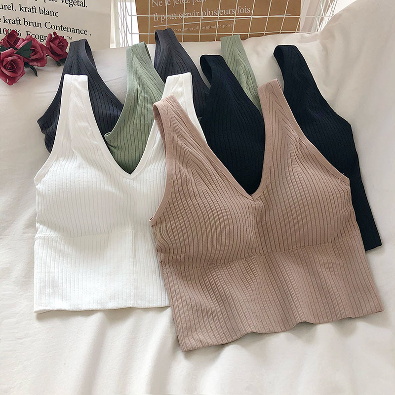 Regata feminina colheita topos - T Shirt Bra Seamless avaliação e preço