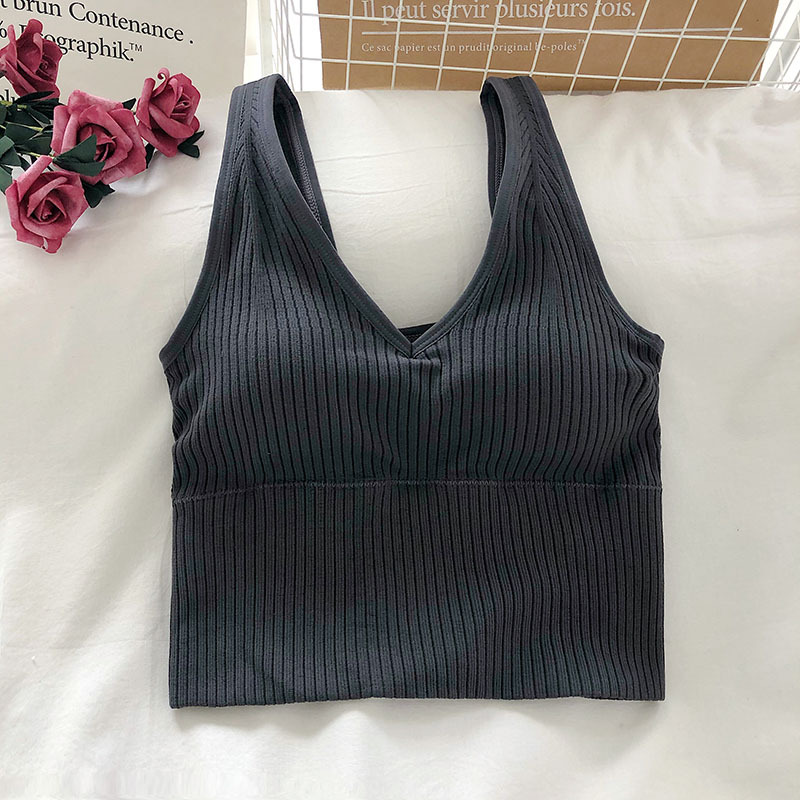 Regata feminina colheita topos - T Shirt Bra Seamless avaliação e preço