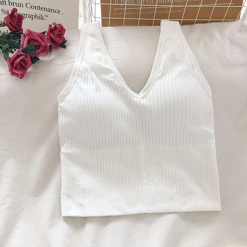 Regata feminina colheita topos - T Shirt Bra Seamless avaliação e preço