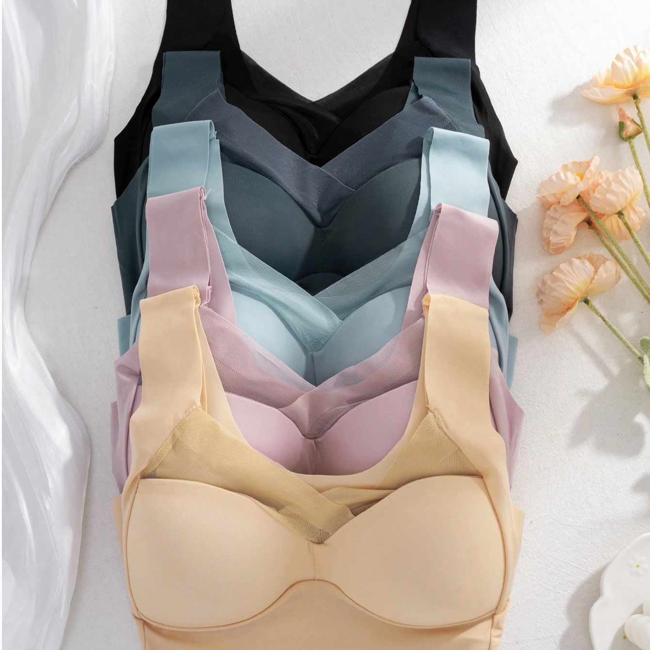 Conjunto de 5 Sutiãs Sem Costu - Sleep Bra Bralette avaliação e preço