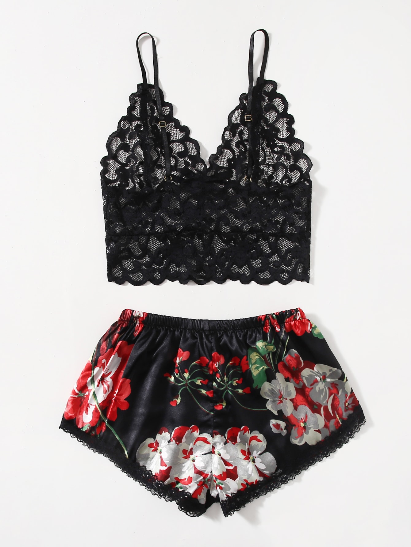Conjunto de Pijama de Renda Fl - Lace Bralette Set avaliação e preço