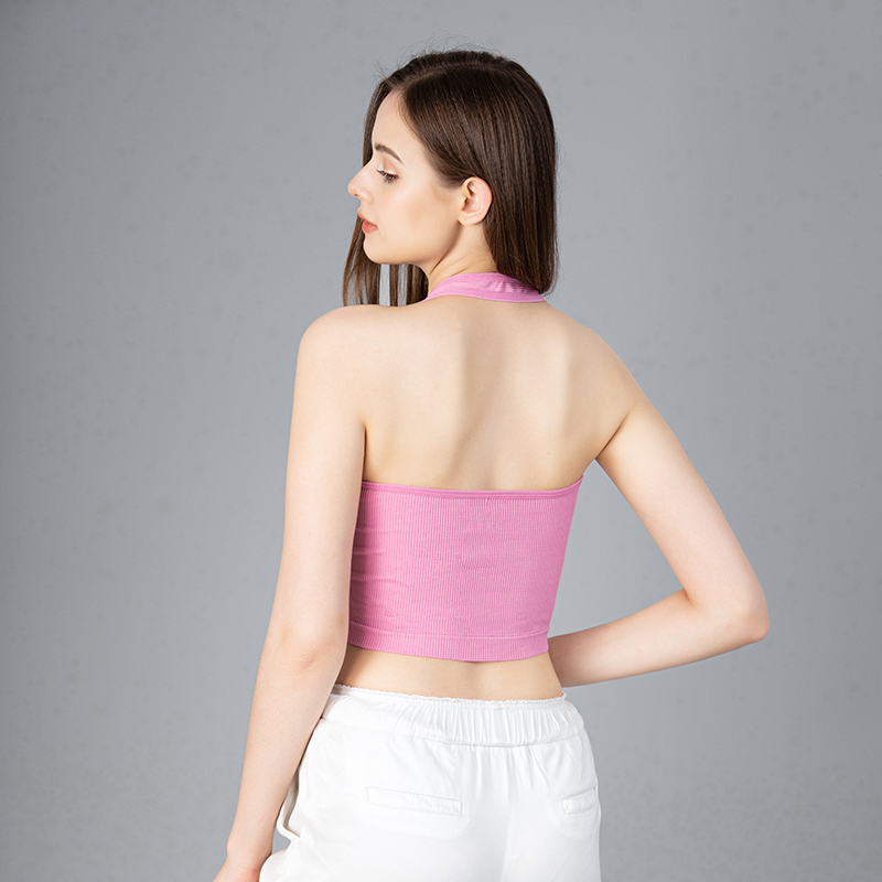 Halter-neck topos feminino sex - T Shirt Bra Seamless avaliação e preço