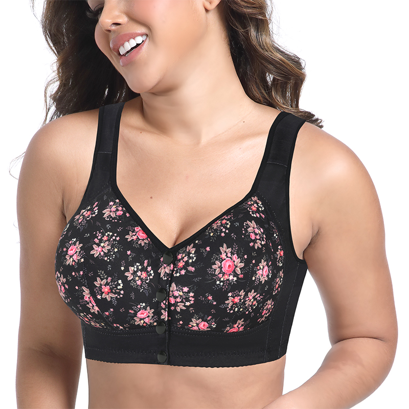 Sutiã de abertura frontal impr - Wirefree Bra Comfort avaliação e preço