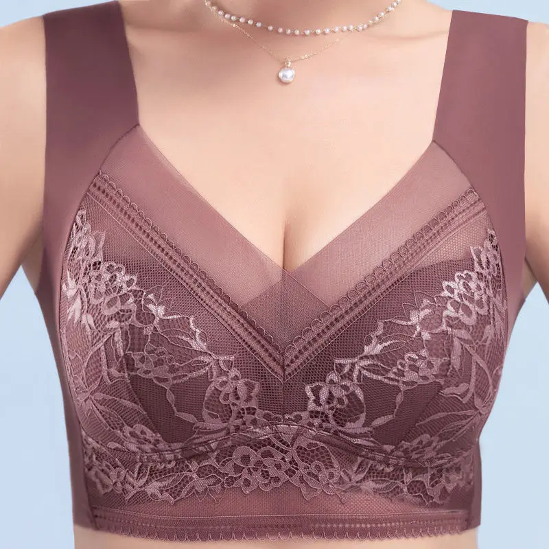 L-6L feminino sutiã grande pus - Lace Bralette Set avaliação e preço